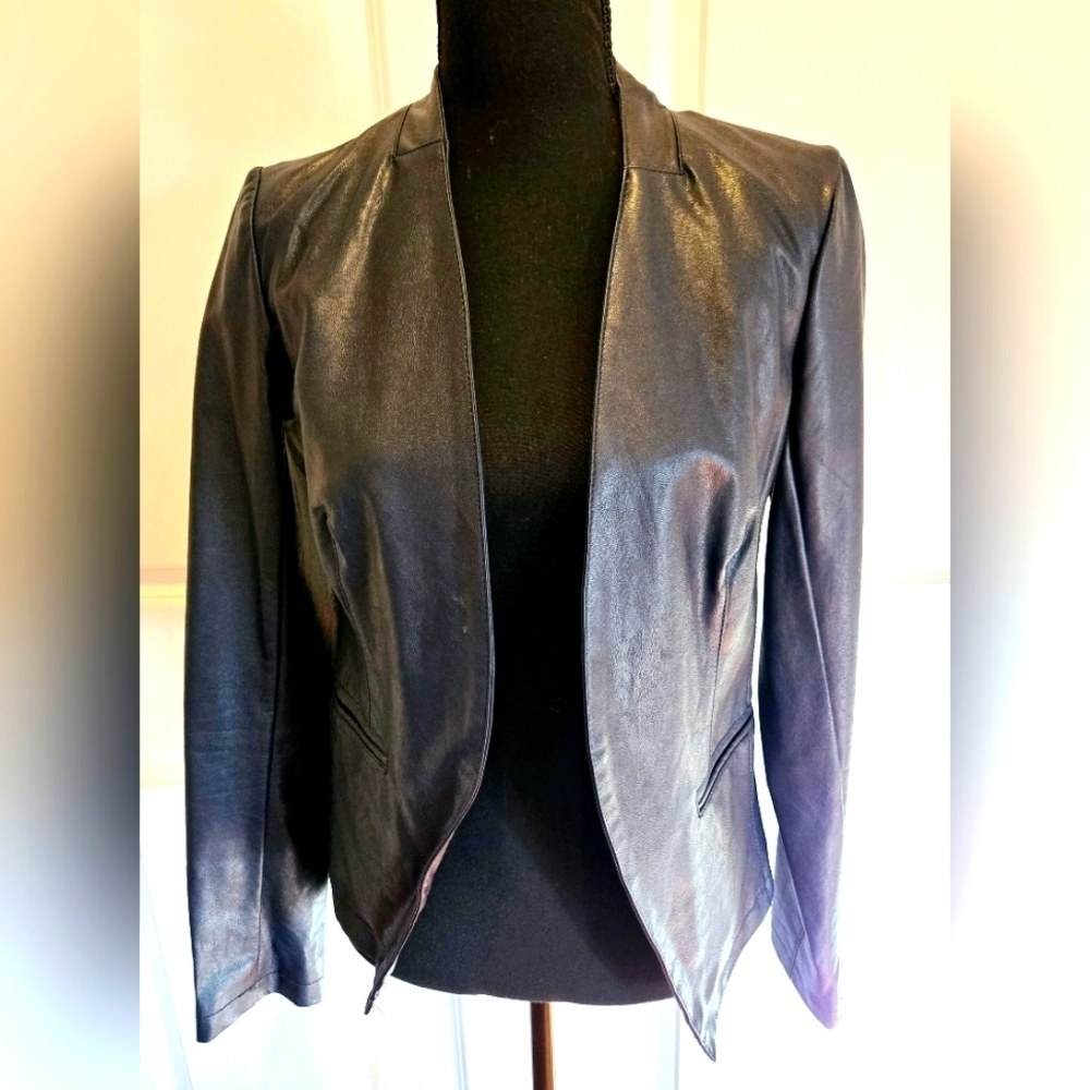 Bagatelle Moto Jacket Denim Blue Fully Lined sz sm